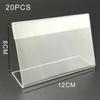 Bracket Price Tag Stand Name Card Reusable Sign Transparent Conference 20pcs For Poster Rack L Shape Label Stand Display