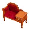 Sofá para Casa de Muñecas Amplia Aplicación Adorable Mueble de Madera para Casa de Muñecas Sofá con Cajón para Casa de Muñecas 1/12