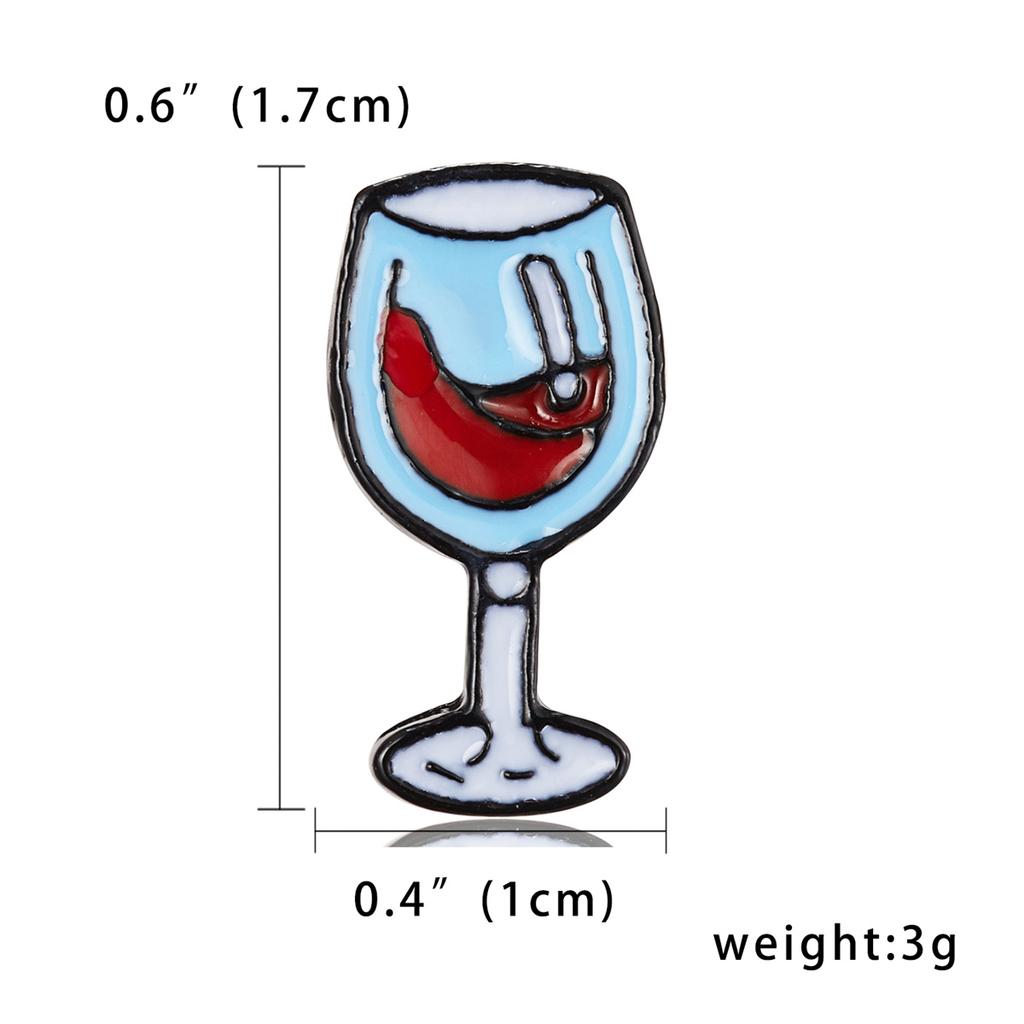 WINE TIME Wine Bottle Glass Couple Brooch For Women Men Red Wine Cup Enamel Lapel Pins Bag Clothes Button Badge Cartoon Jewelry