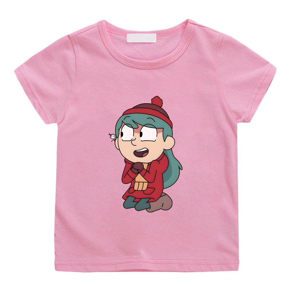 Cotton Hilda and Alfur O-neck T-shirts Kawaii Boys Girl Tops Children T Shirt Casual Graphic Printing Tshirt