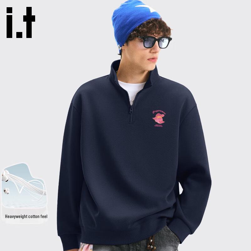 Fingercroxx IT Men's Stand-Collar Half-Zip Sweatshirt