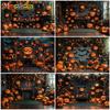 Mocsicka Halloween Backgrounds For Photography Terrible Pumpkin Party Backdrop Bat Flower Jack-O-Lantern Home Decorations Banner