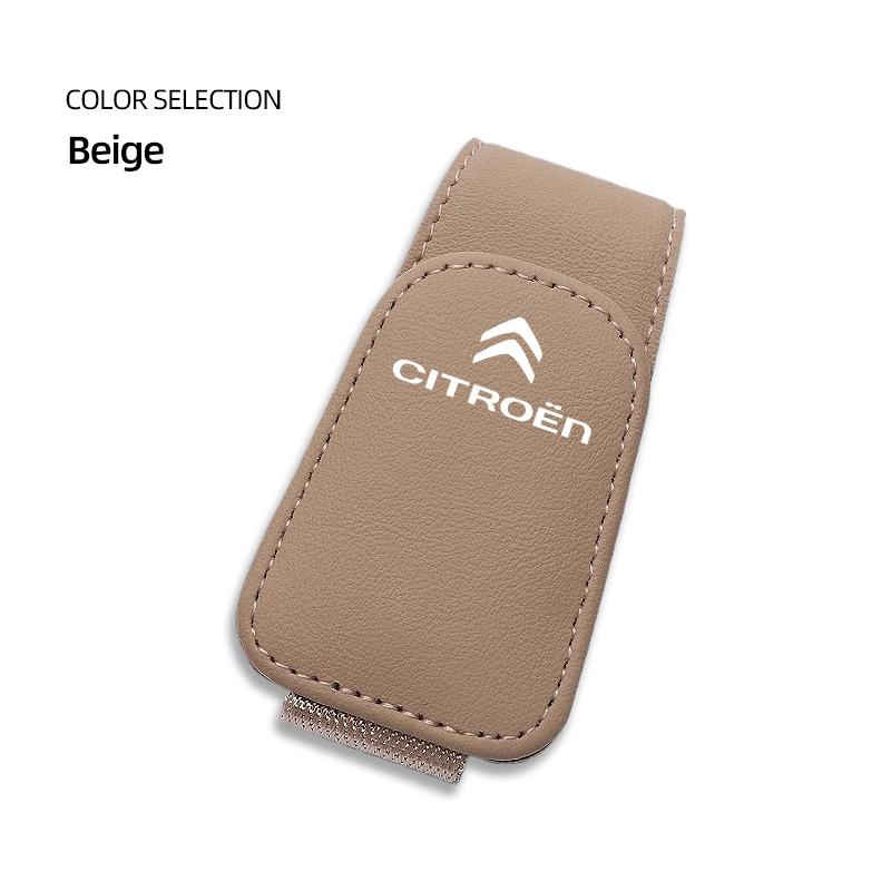 Car Glasses Clip Sun Visor Sunglasses Ticket Card Holder For Citroen C5X e-C4 X e-C3 C4 C3 C5 C-Elysee C-Crosser Berlingo C1 C6