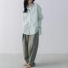 Mint Mambo, stylish minimalist and cool anti-wrinkle loose silhouette long-sleeved shirt women
