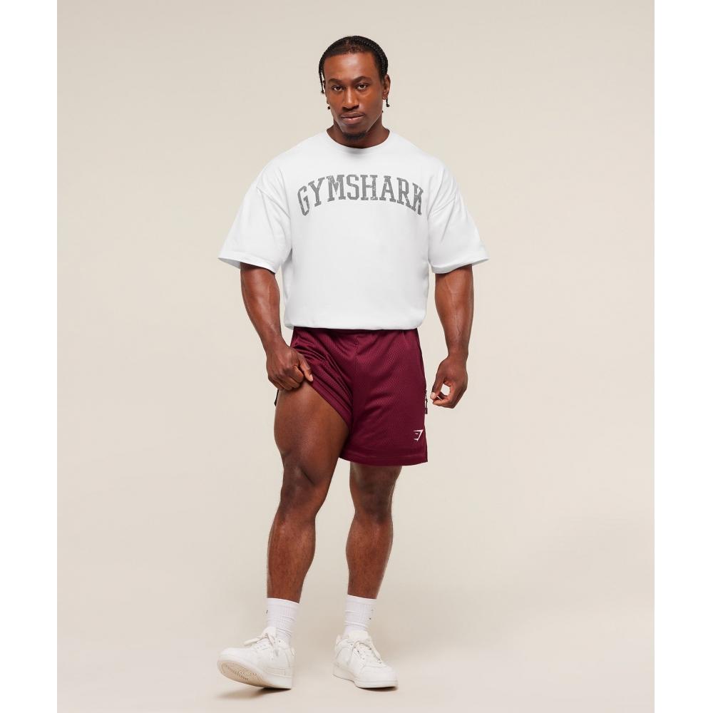 Gymshark Campus Mesh Shorts Rich Maroon A1c1i Nbzq