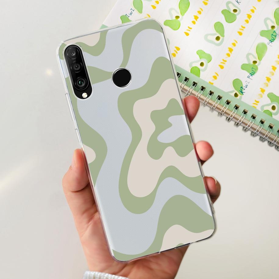 For Huawei P30 Lite Case 2020 Fashion Flower Bumper Soft Silicone Clear Cover For Huawei P30 Lite Pro Fundas P 30 P30Lite Hoesje