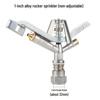Liqin Alloy 360° Rotating Double Nozzle Garden Lawn Sprinkler