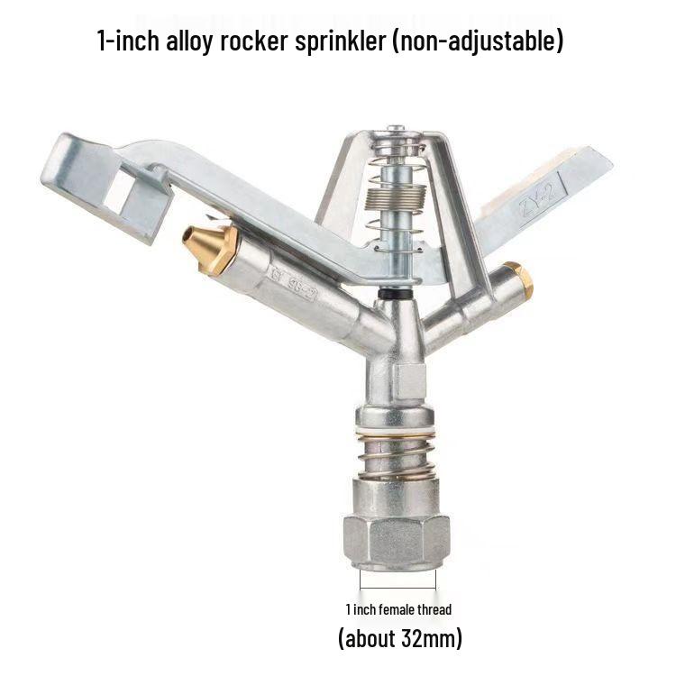 Liqin Alloy 360° Rotating Double Nozzle Garden Lawn Sprinkler