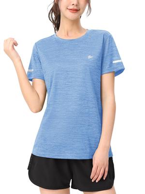 T-shirt à manches courtes pour femme, séchage rapide, entraînement, pêche en montagne, golf, été, cool, léger, 2XL [TACVASEN], sport, uni, t-shirt, hauts, vêtements,