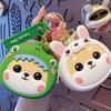 Charm Key Ring Purse With Keychain Coin Purse Keychain Zipper Change Purse Shiba Inu Dog Keychain