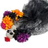 Floral Halloween Skull Hair Hoop Artificial Flower Ghost Festival Headpiece  Carnival Events