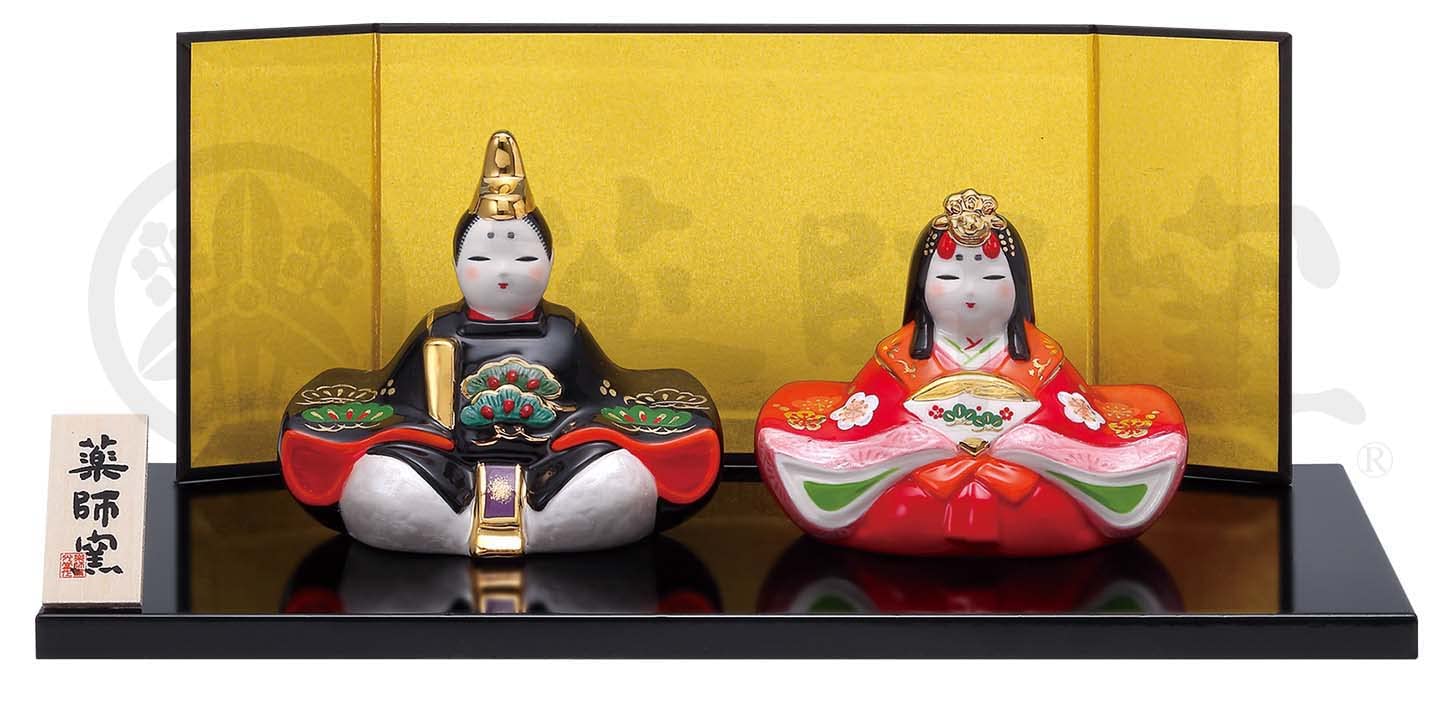 

Кукла Якуси Килн Фестиваль Хина Красочная кукла Принца и Принцессы, Роспись, (Стиль маки-э)