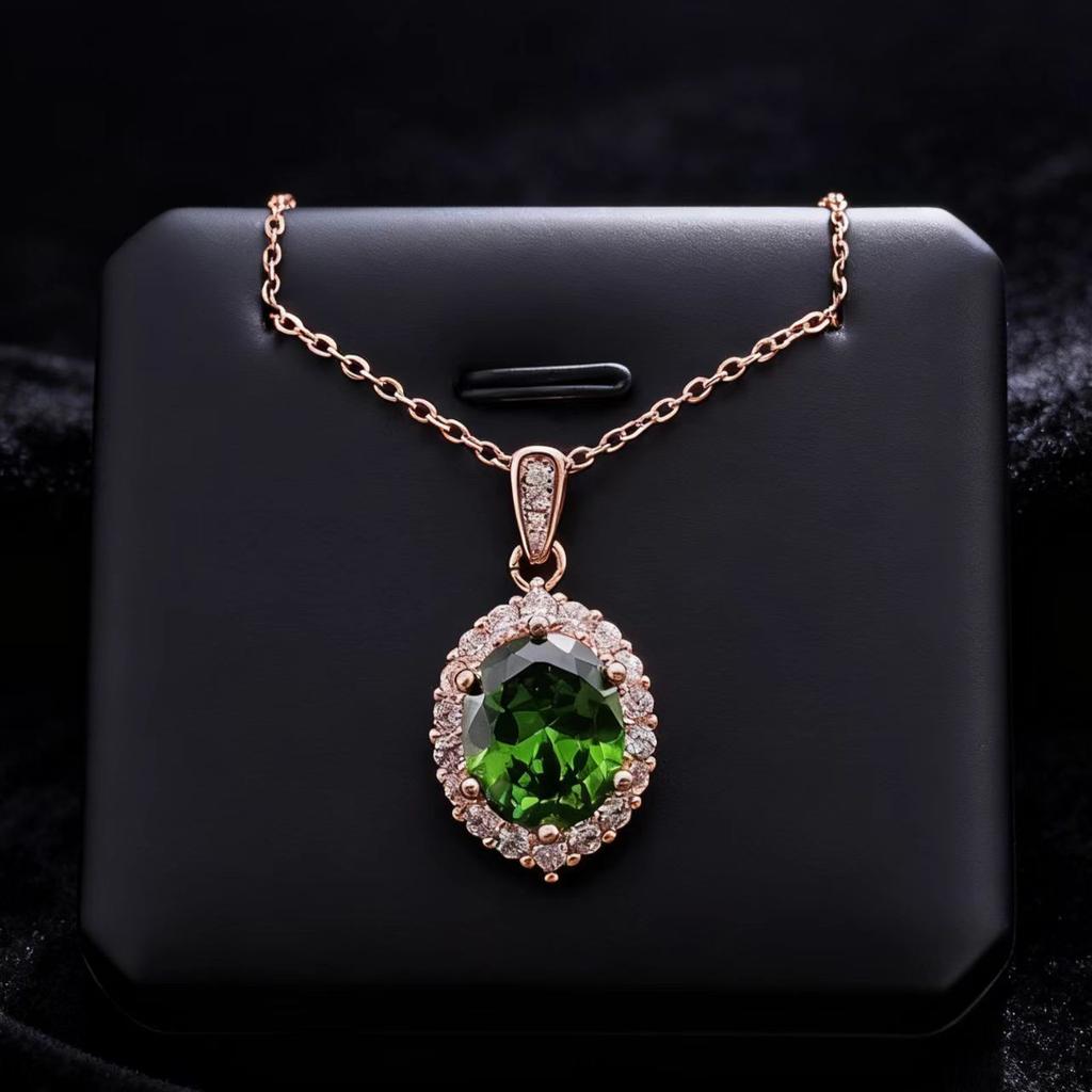 Fashion Jewelry Simulation Sapphire Ruby Vintage Ring Stud Earrings Pendant Necklace Women's Jewelry Set