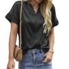 Dámské tričko Tričko s krátkým rukávem Denní víkendová móda Basic Top s výstřihem do V