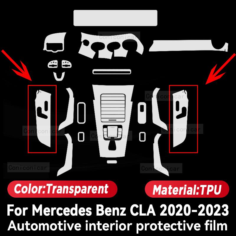 

For Mercedes Benz CLA Panel Dashboard Navigation Automotive Interior Protective Film Anti-Scratch LHD