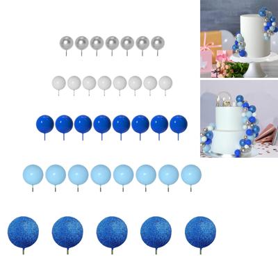 50 Pack Cake Toppers Set Round Designs Holiday Cake Decors Party Supplies Birthday Cake Decorations for Festival Cake