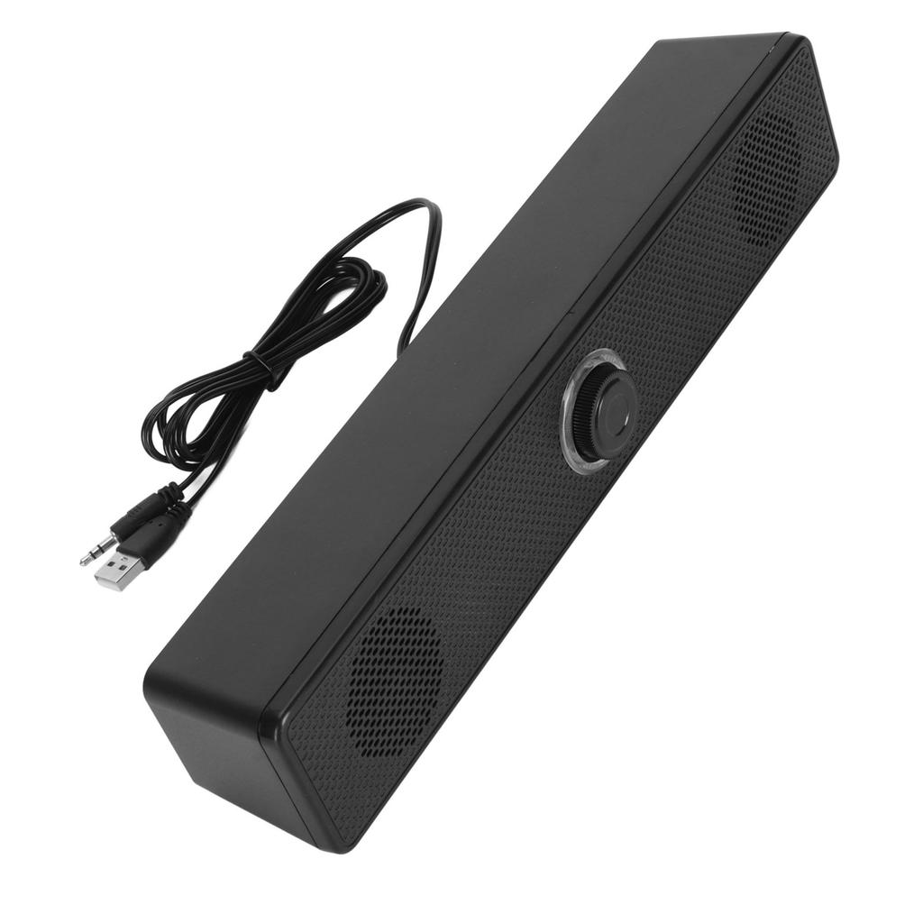 Computer Speakers Wired USB Desktop Soundbar HiFi Clear Sound Volume Knob Mini Speaker for PC Laptop Tablet for PS5