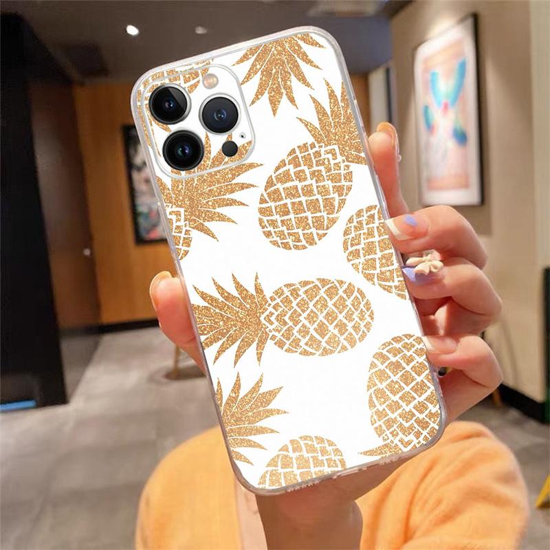 Phone Case For iphone 17 Pro Max Air 16 15 14 13 Pro Max 15 16 Pro 15Plus Summer Pineapple Fruit