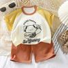 Sommer Cartoon Hoodie und Shorts Set für Kinder aus weicher Baumwolle
