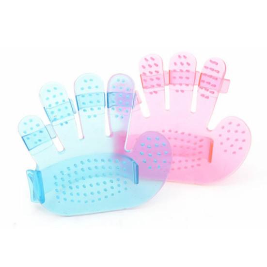 2 Pcs Dog Bath Massage Brush Adjustable Design Exquisite Burr-Free Five-Finger Shampoo Soothing Brush Pet Grooming Cleaning Accessory