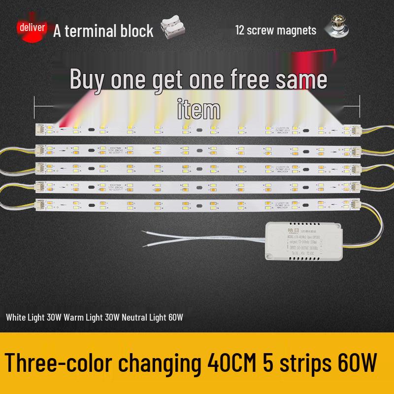 Dimmable LED Ceiling Light Panel: Dual/Triple Color Light Board & Bar