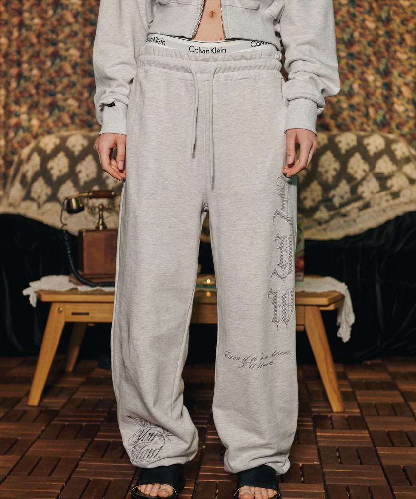IFYOUWANT Dia Balloon Joger Sweatpants Whitegray