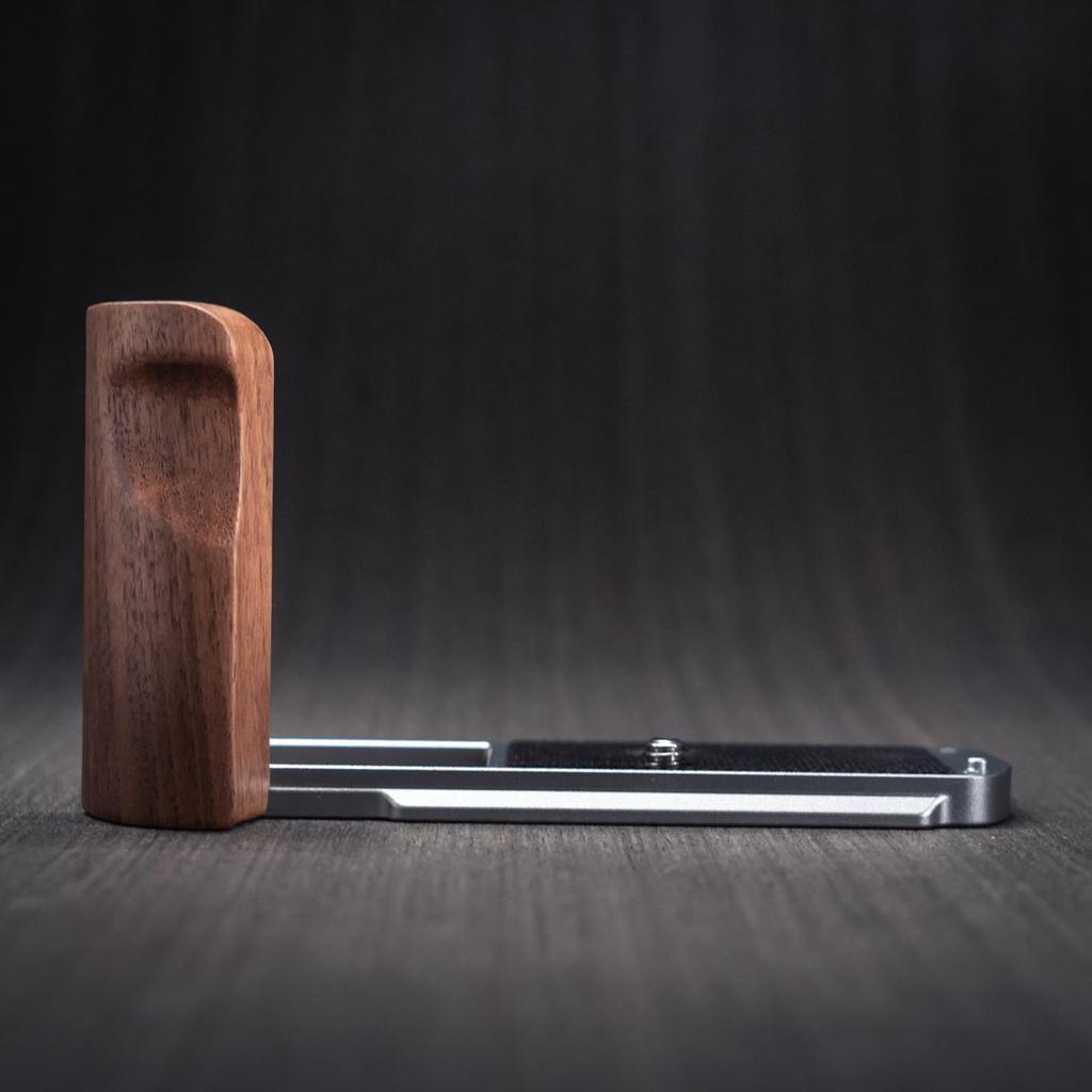 Iborrys Premium Solid Wood Camera Compatible with Panasonic LUMIX S9 Dedicated Quick Release Handcrafted Premium Retro Natural Wood Handle Silver