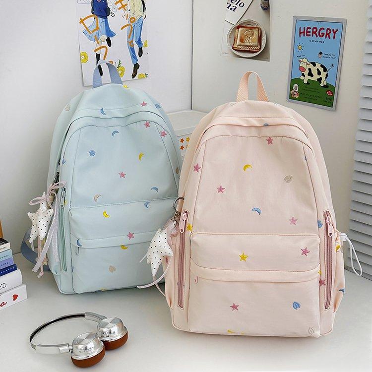 Schoolbag Summer School Bag Female Junior High School Student Niche ins Large Capacity Backpack Japanese Travel College Student Backpack