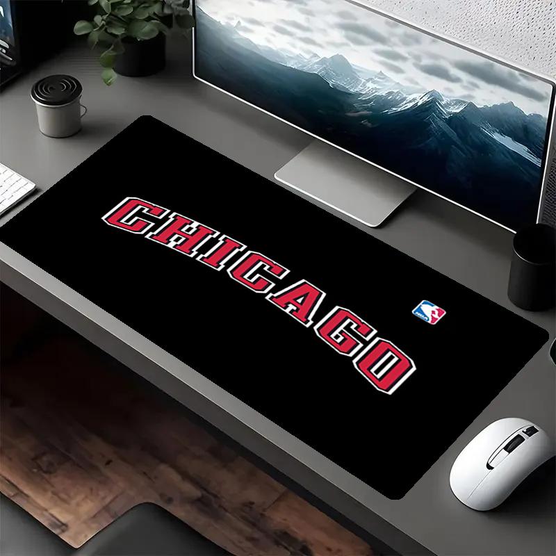 Chicago Bulls Theme Mouse Pad, Non Slip Rubber Base, Multifunctional Office & Home Decor, Perfect for Workspace Personalization.