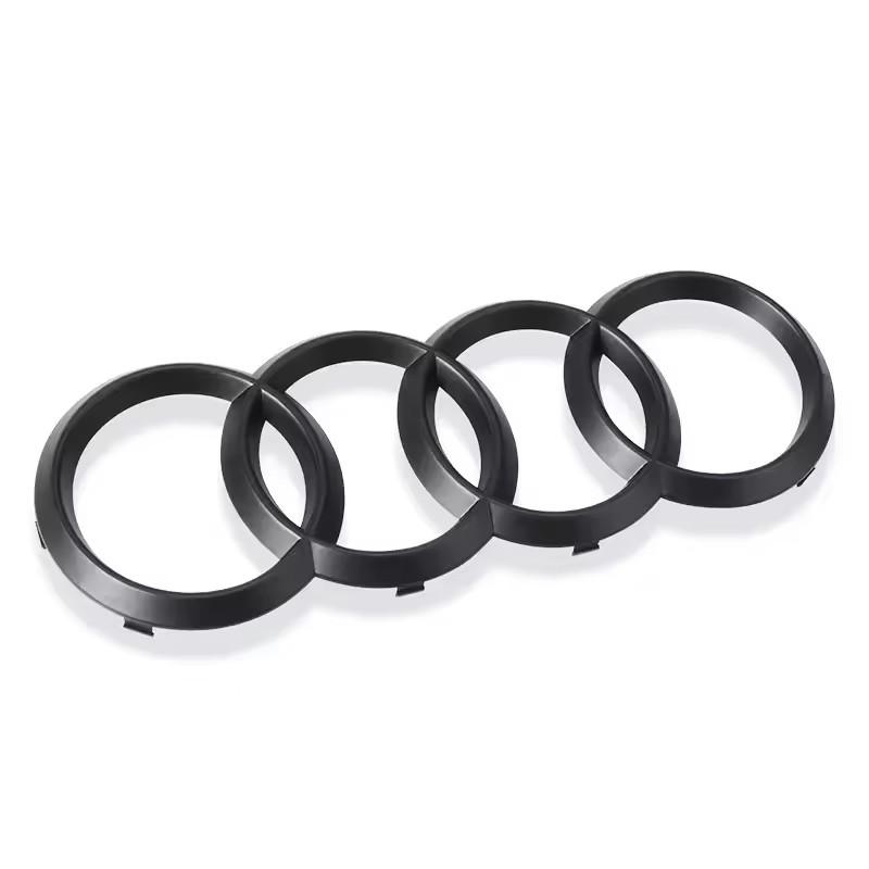 ABS Black Hood Front Bonnet Grill Rear Trunk Emblem Logo Badge Sticker Decal 4 Ring LogoFor F2 A3 A4 A5 A6 A7 Q2 Q3 Q5 Q8 TT