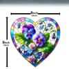 2D Flat Acrylic Colored Heart-shaped Decoration, No Need for Batteries/electricity, Unique Indoor/outdoor Decoration, Multi-purpose