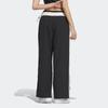 Adidas Originals Retro Sport Three Stripe Color Block Loose Woven Pants Women Pants Black IZ1528
