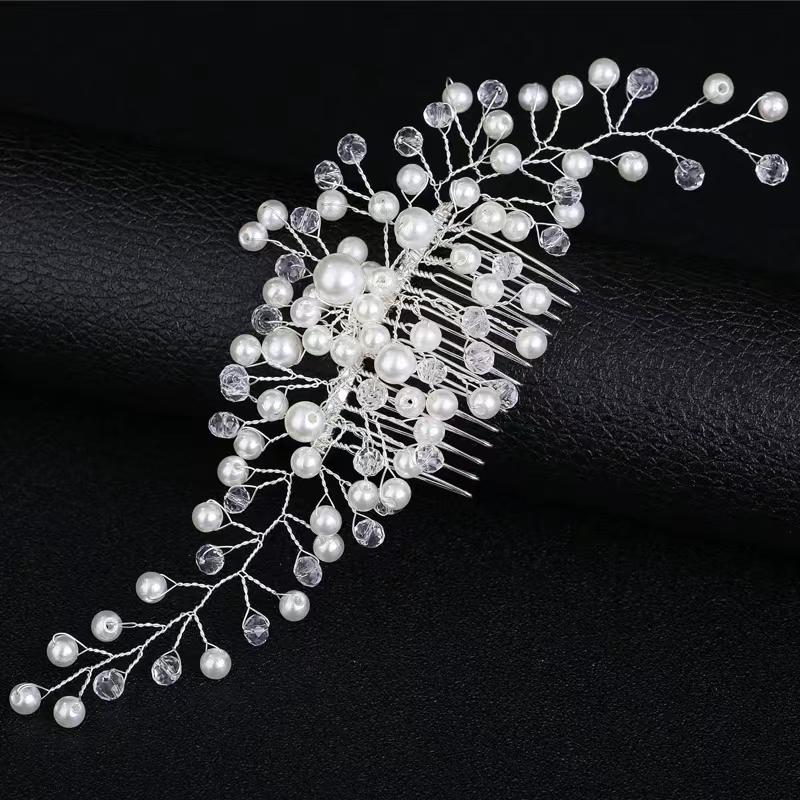 1pc Wedding Bridal Hair Accessories Party Luxury Water Diamond Hair Vine Banquet Womens Jewelry Hair Plate Hair Band Accessories
