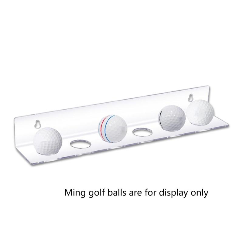 Golf Balls Display Rack Clear Acrylic Golf Balls Stand Floating Wall Mounted Shelves Displays up to 6 Golf Balls Enduring