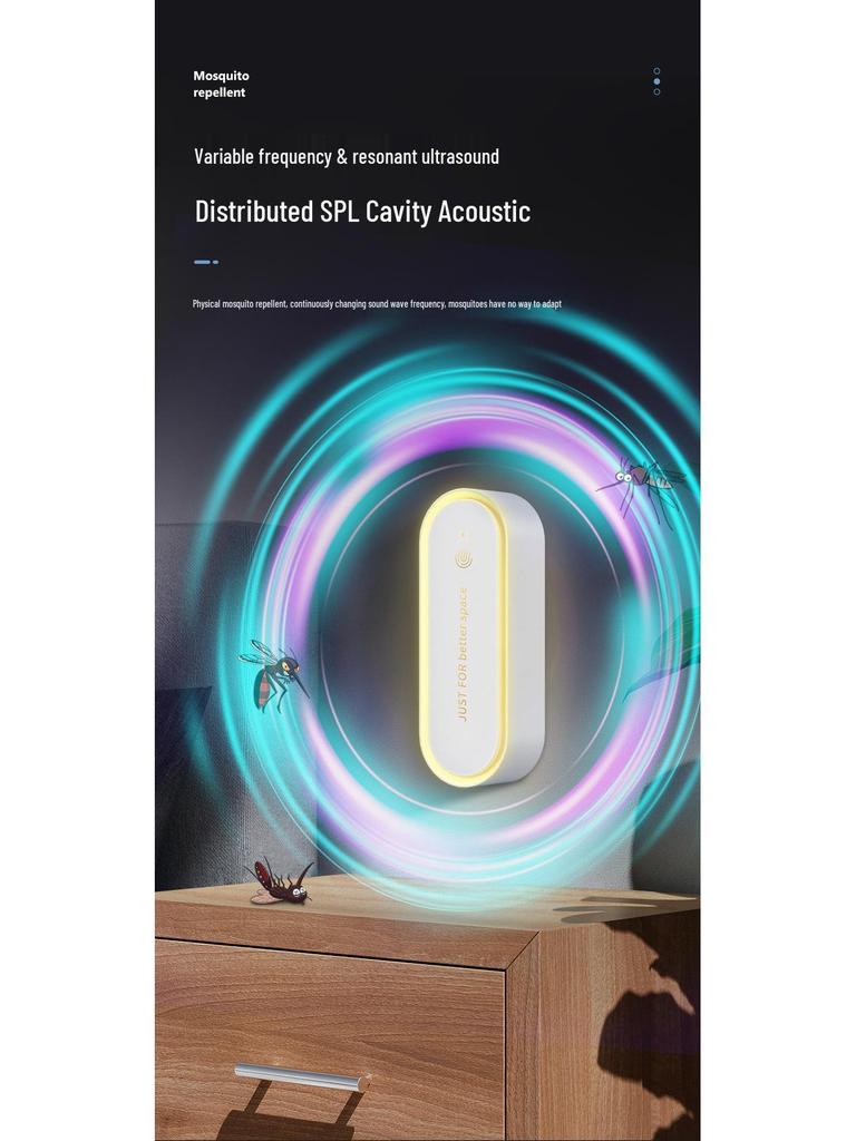 Ultrasonic Mosquito & Mite Repellent Night Light for Home & Baby