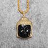 Pink White Buddha Necklace for Women Exquisite Chinese Style Maitreya Buddah Necklace Pendant Female Gifts
