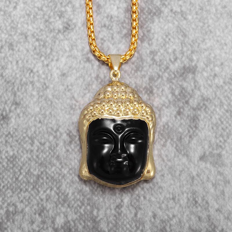 Pink White Buddha Necklace for Women Exquisite Chinese Style Maitreya Buddah Necklace Pendant Female Gifts