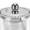 Clear Glass Teapot 350ml Removable 304 Stainless Steel Thermal Tea Kettle with Handle for Loose Leaf Tea (350ml)