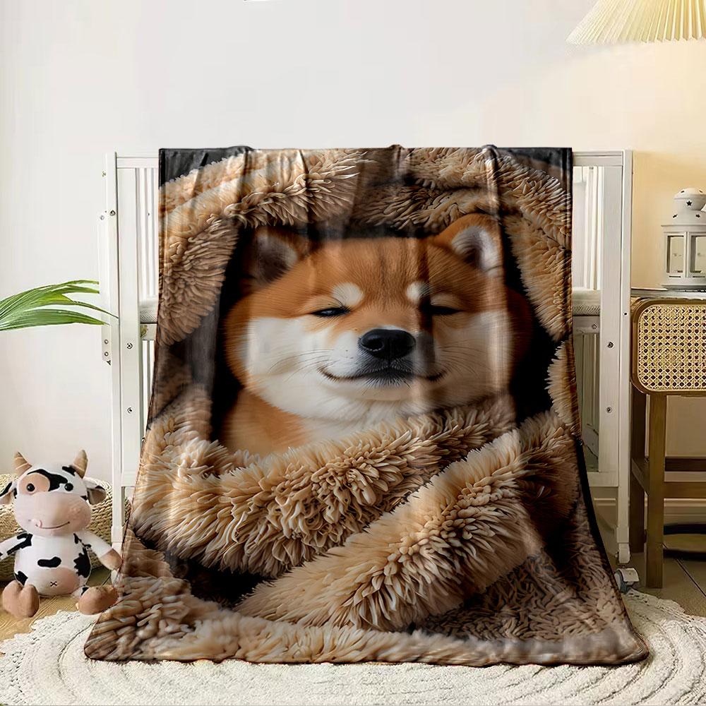 Cozy Shiba Inu Blanket for All Seasons Blanket Lunch Break Throw Gift