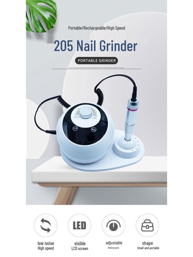 High-Speed 45000RPM Electric Nail Grinder for Professional Gel Polish Removal