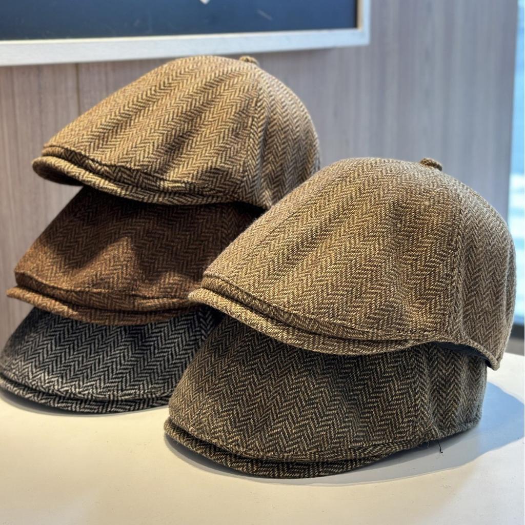 New Retro Autumn and Winter Maillard Bailey Hat for Women Travel Versatile Painter Hat Showing Face Small Newsboy Hat