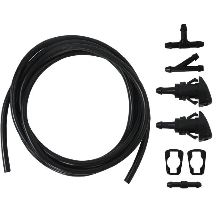 Premium Universal Car Windshield Wiper Washer Squirter Nozzle Spray Jet Kit Fluid Hose T