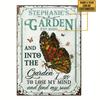 Personalized Stephanie Butterfly Metal Garden Sign Yard Decor