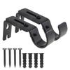 2 Pcs Adjustable Single Curtain Rod Brackets Holder Silver Brown Black for 1 Inch Curtain Rod