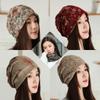 Large Cashmere Twist Hat Women's Autumn and Winter Changeable Scarf Warm Windproof Thickened Neck Cover