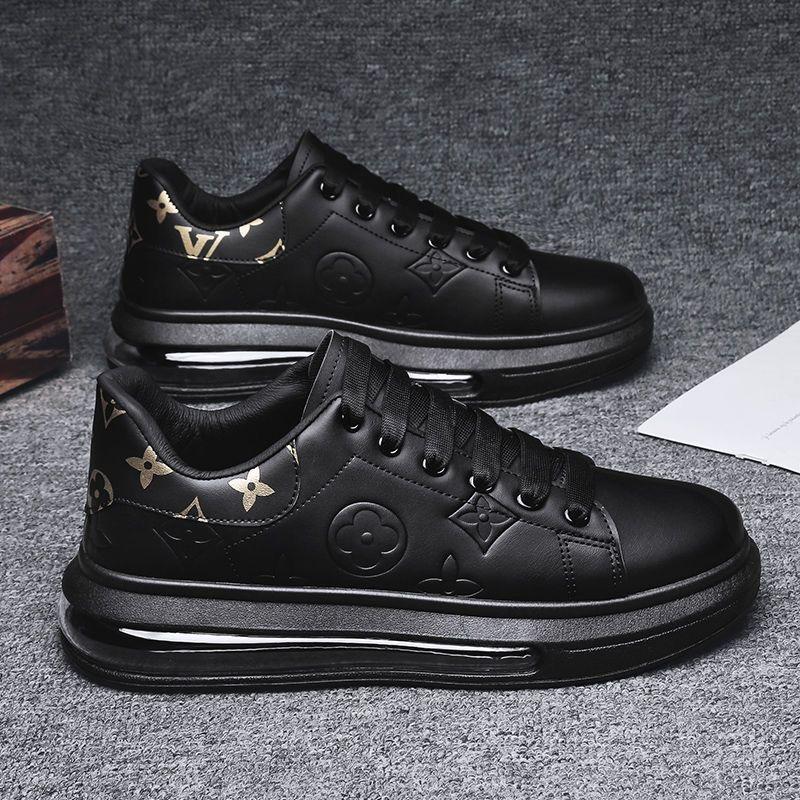 

Trendy Printed White Sneakers for Men and Women, Couple s Air-Cushion Shoes, Versatile Thick-Soled Height-Increasing Casual Shoe 44