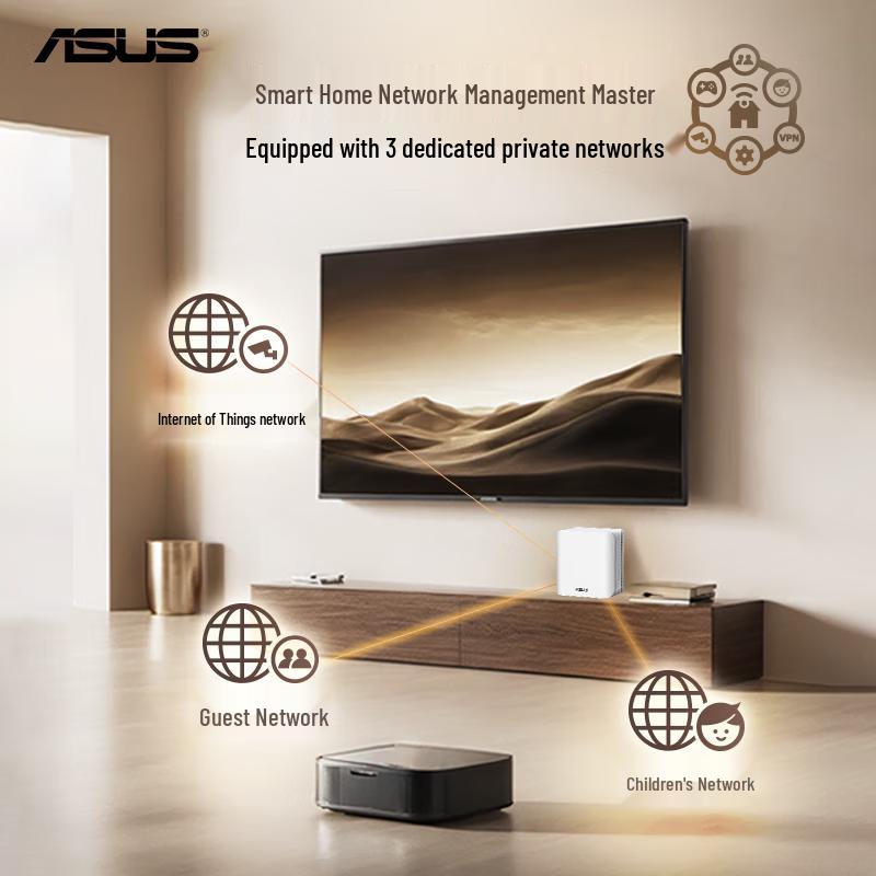ASUS ZenWiFi Cube BD4 WiFi 7 Mesh Router System (CN version)
