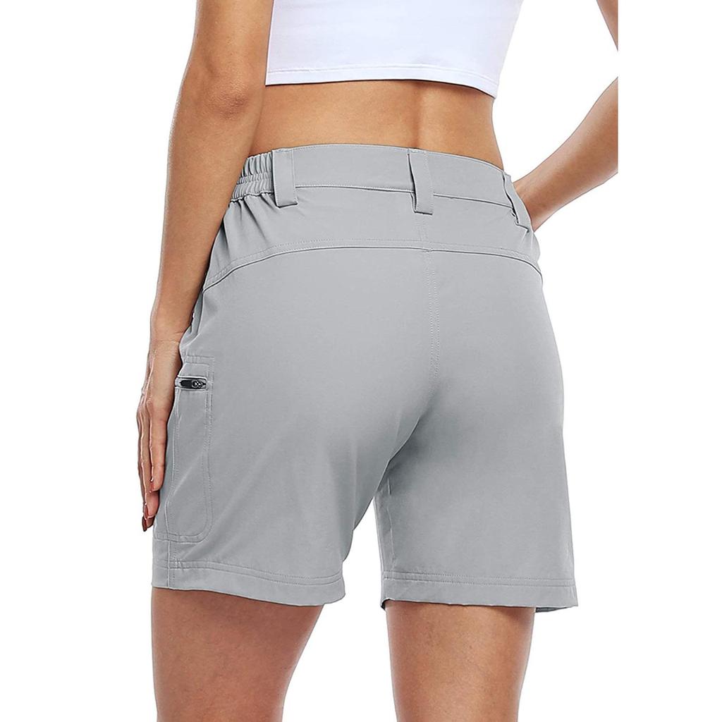 2023 Damen einfarbige Cargo-Hose mit Seitentaschen und Reißverschluss zur Taillenbetonung für Frühling/Sommer