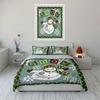 Snowman and Snowflakes Design Bedding Duvet Cover Set Duvet Cover Pillowcases  (1*Duvet Cover 2*Pillowcases, Without Duvet Insert)