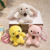 Animal Plush Pendants Cartoon Panda Sloth Pig Dinosaur Toys Cute Keychains Bag Decorations Car Interior Decorations